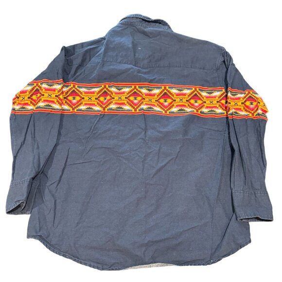 Rustler Pearl Snap‎ 90s Shirt Large Multi Color Western Wrangler Yellowstone |S1 - Picture 5 of 5